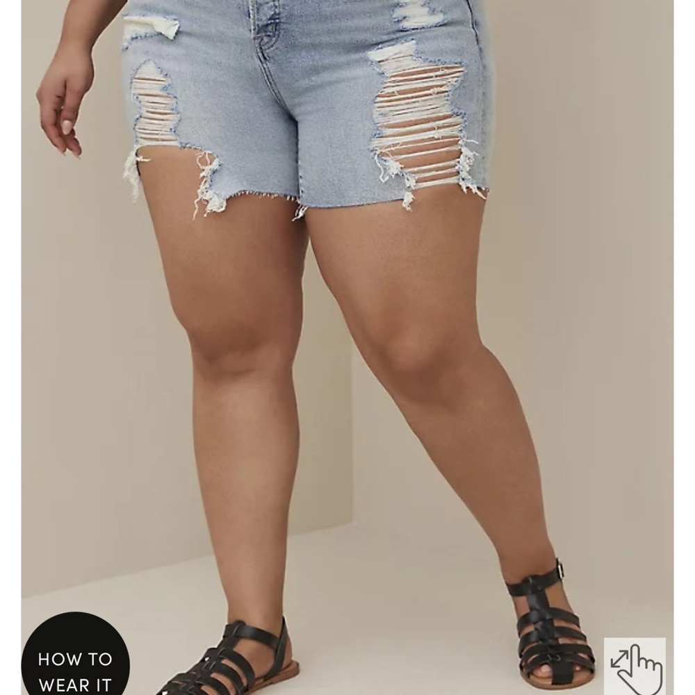Torrid Distressed Denim Shorts